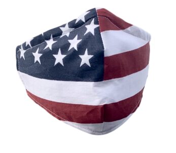 American Flag Designed Mask w/Adjustable Ear & Nose Wire