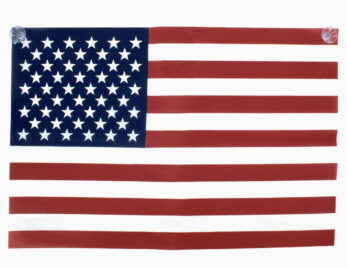 American Flag Window Display