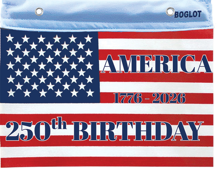 America 250 Window Birthday Flag - 6pk