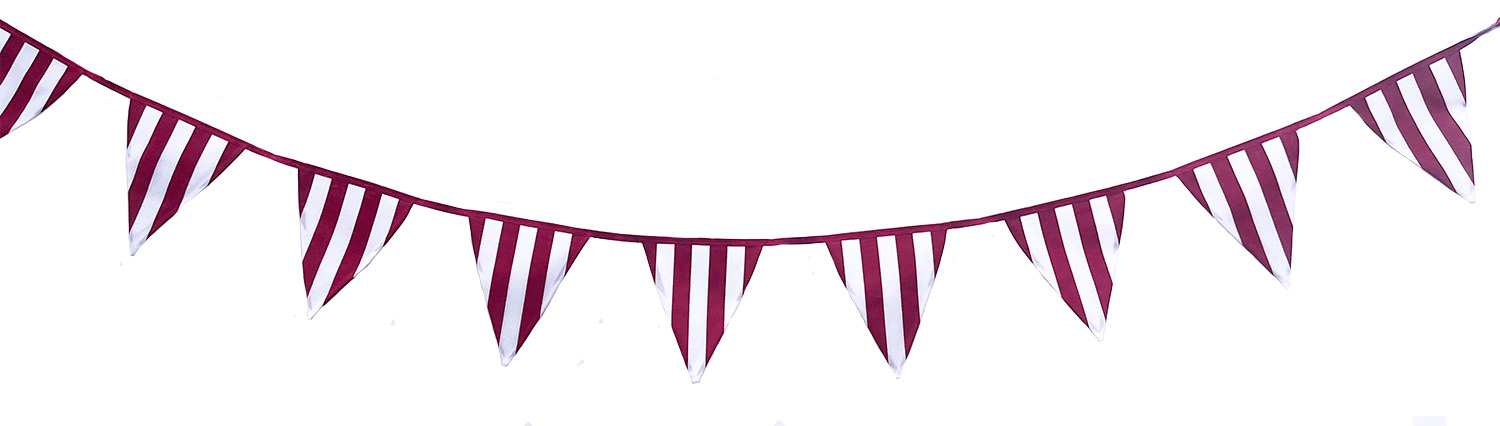 Circus Red and White Triangle Banner